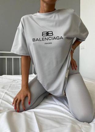 Костюм жіночий* balenciaga* футболка + лосини 42-44, 46-48, 50-52 (4кв.) " zefir" від прямого постачальника