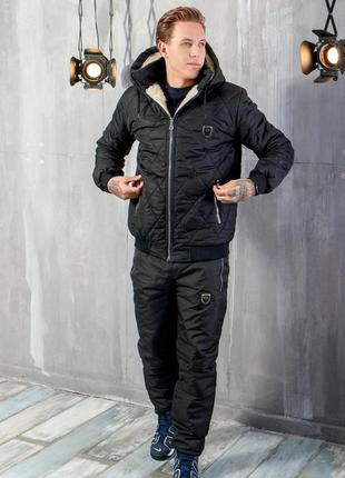 Спортивный костюм мужской philipp plein зимний на овчине+синтепон 56,58 (2 цв.) "drama" от поставщика