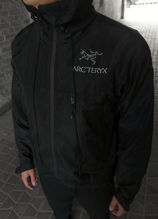 🔝 вітровка arcteryx чорного кольору5 фото