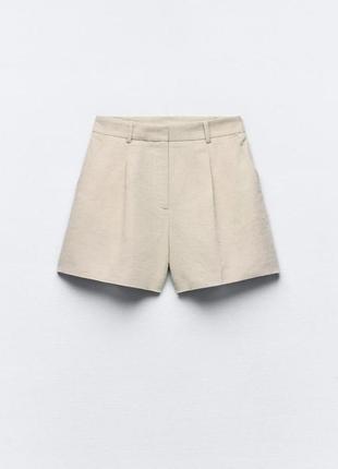 Льняные шорты zara, размер м, идеальное состояние