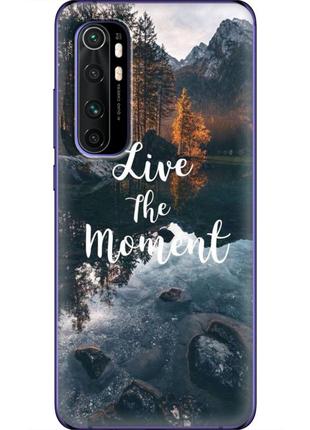 Чехол силиконовый с картинкой на xiaomi mi note 10 lite (природа, озеро в горах)