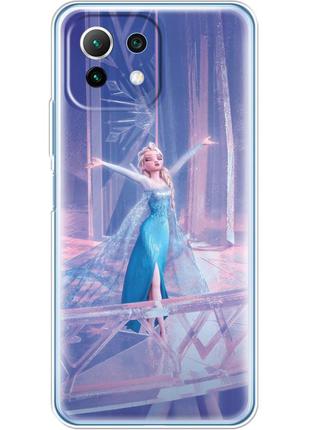 Чохол силіконовий з картинкою на xiaomi mi 11 lite 5g ne (мультик, крижане серце)