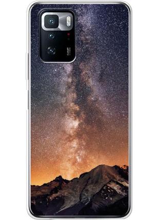 Чехол силиконовый с картинкой на xiaomi poco x3 gt (космос)