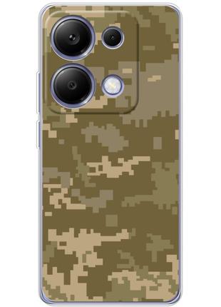 Чохол силіконовий з картинкою на xiaomi poco m6 pro (патріотичний, камуфляж піксель)