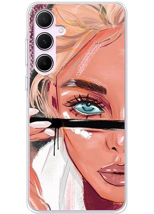 Чохол силіконовий з картинкою на samsung galaxy a55 5g (a556) (ілюстрація стильна дівчина)