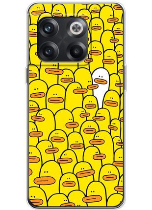 Чехол силиконовый с картинкой на oneplus 10т (иллюстрация утята)