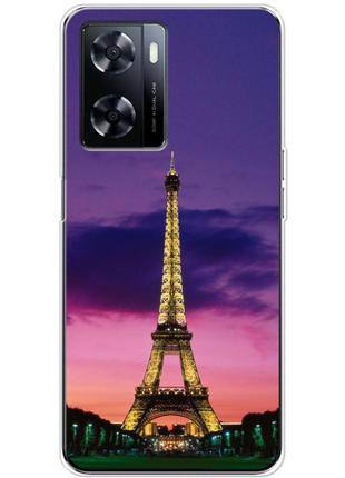 Чохол силіконовий з картинкою на oneplus nord n20 se (париж, ейфелева вежа)