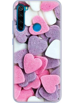 Чехол силиконовый с картинкой на xiaomi redmi note 8 (иллюстрация валентинка)