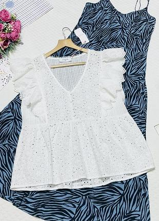 Красивая белая блузка из прошвы бренда maxara parts 🌸