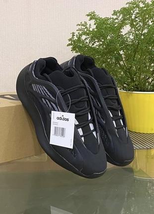 Спортивні чоловічі кросівки adidas aloha yeezy boost 700 v3 black alvah / ізі буст изи чорні демісезонні
