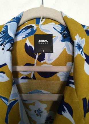 100% вискоза натуральная летняя гавайская рубашка, яркая шведка, гавайка, штапель.