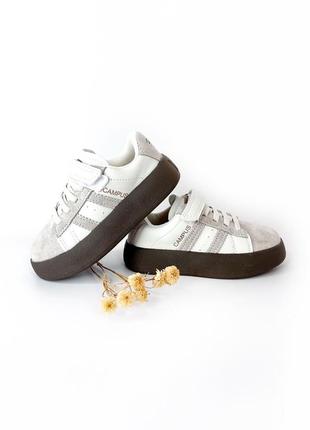 Детские кроссовки кеды в натуральной замше jong golf (рр. 26-31)