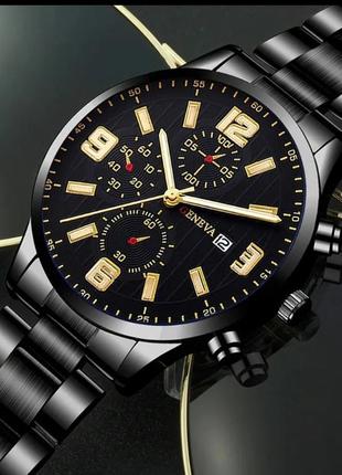 Мужская мода деловой повседневный календарь три глаза светящийся цифровой стальной...