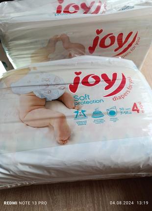 Подгузники joy soft protection. размер 3, 4, 5