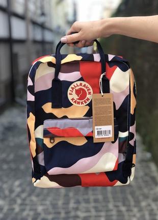 Рюкзак fjallraven kanken mini art камуфляж 7л - канкен міні арт жіночий чоловічий
