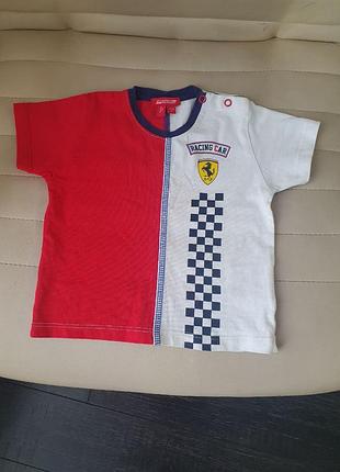 Крутая футболка ferrari. футболка оригинал, итальялия. размер 12-18 месяцев.