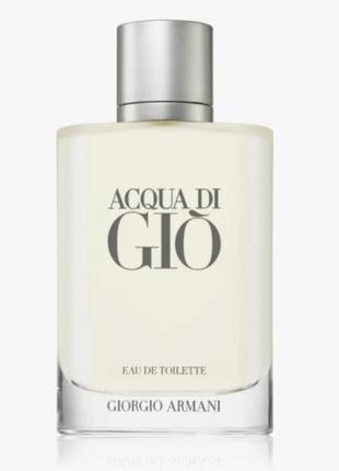 Туалетна вода для чоловіків giorgio armani acqua di gio eau de toilette. об‘єм 100 ml. тестер.