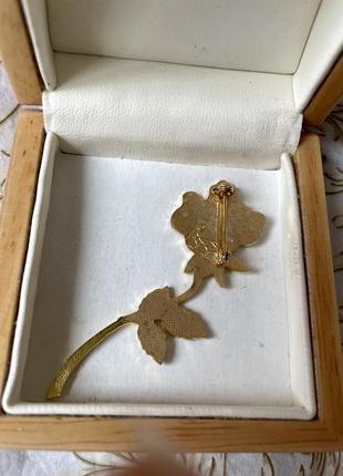 Fish &amp; crown винтажная брошка роза крупнобритания