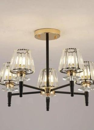 Люстра декоративна sirius glx-23746-5 gd+bk