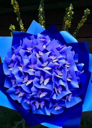 Букет світильник з метеликами під замовлення, різні кольори