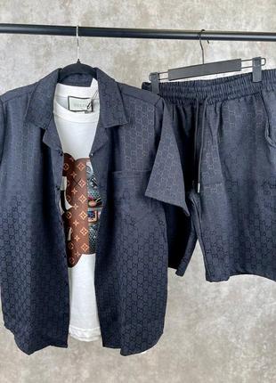 Чоловічий літній костюм сорочка+ шорти g•u•с•с•і