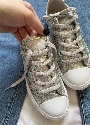 Блискучі кеди converse5 фото