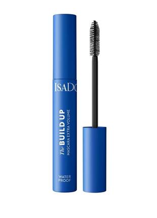 Водостойкая тушь для ресниц isadora build-up extra volume waterproof mascara