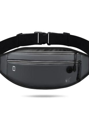 Универсальная сумка-чехол для смартфона на пояс тёмно-серая