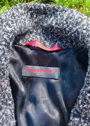Женское фирменное шерстяное пальто frieda &amp; freddies3 фото