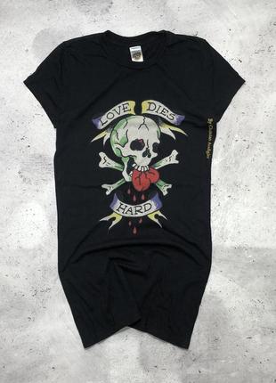 Жіноча футболка ед харді, ed hardy skeleton logo women tee