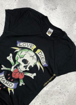 Жіноча футболка ед харді, ed hardy skeleton logo women tee2 фото