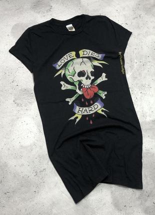 Жіноча футболка ед харді, ed hardy skeleton logo women tee3 фото