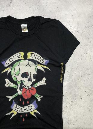 Жіноча футболка ед харді, ed hardy skeleton logo women tee5 фото