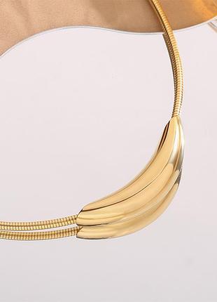 Стильне кольє мінімалізм золотистий ланцюжок на шию6 фото