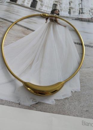 Стильне кольє мінімалізм золотистий ланцюжок на шию7 фото