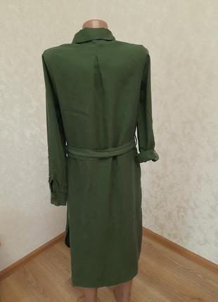 Новое платье на пуговицах в оливковом цвете карго лиоцелл denim by f&amp;f