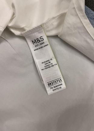 Біла жіноча котонова сорочка від m&s7 фото