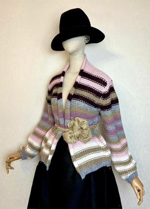 Альпака,вовна,кардиган,кофта в смужку,преміум бренд,lieblingsstuck,