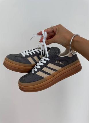 Адідас газель кеди adidas gazelle bold magic beige gum premium