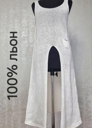Crea concept дизайнерська лляна трикотажна туніка