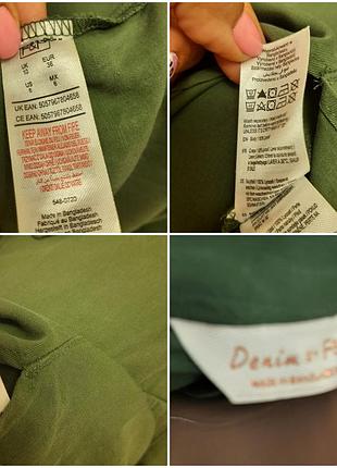 Новое платье на пуговицах в оливковом цвете карго лиоцелл denim by f&amp;f