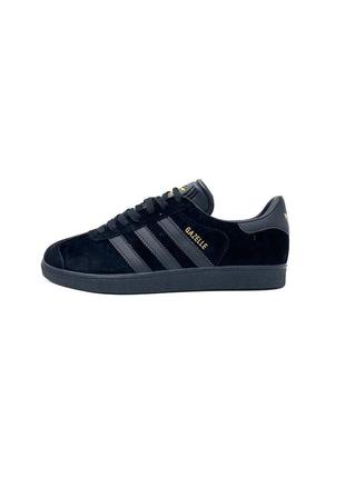 Трендові кросівки кеди чоловічі adidas aloha gazelle black / адідас газелі адидас черные чорні