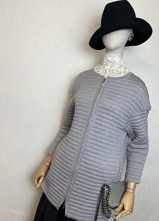 Вовна 100%,кардиган,сіра кофта стегана,люкс бренд,hubert gasser,italy