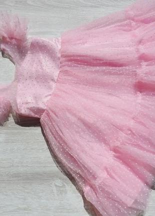 Детское праздничное платье розовое