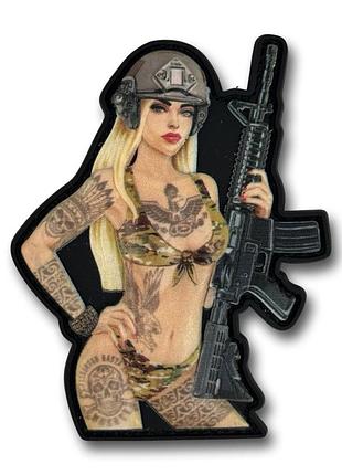 Патч (нашивка) "tactical girl" пвх