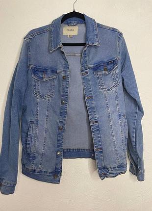 Куртка джинсовая голубая pull&bear / джинсовка 4