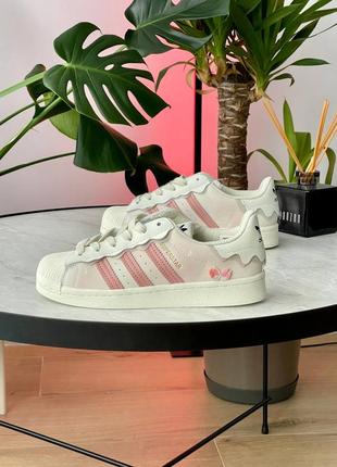 Кроссовки женские adidas superstar cappucino pink