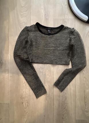 Forever 21 xs s кроп топ кроптоп в сеточку золотой в сіточку золотий