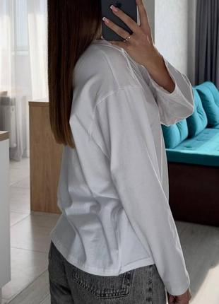 Базовый новый однотонный женский свободный хлопковый оверсайз лонгслив, лонг, реглан,...