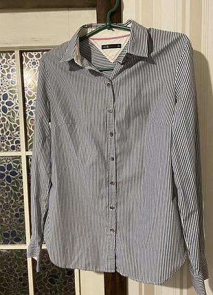 Серая рубашка в полоску